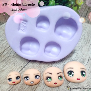 Molde Kit Rosto Chibinhos