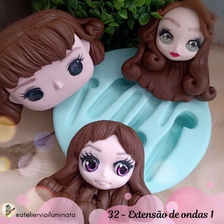 Molde Cabelo Extensão Ondas