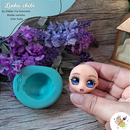 Molde de Silicone Rostinho linha Chibi