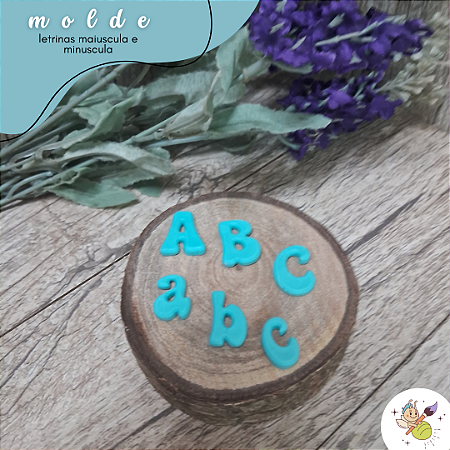 Molde letras maiuscula e minusculas