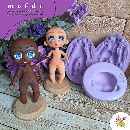 Molde Chibi kit completo Mary