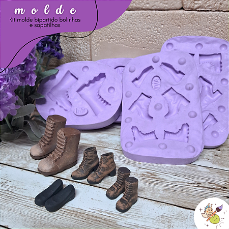 Combo Molde bipartido Botinhas e sapatilhas