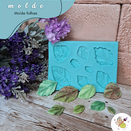 Molde de Silicone folhas