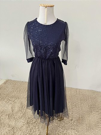 Vestido Ele Vive - Azul Marinho
