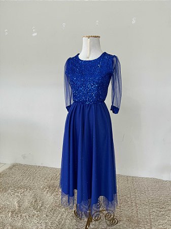 Vestido Nova Aliança - Azul Royal
