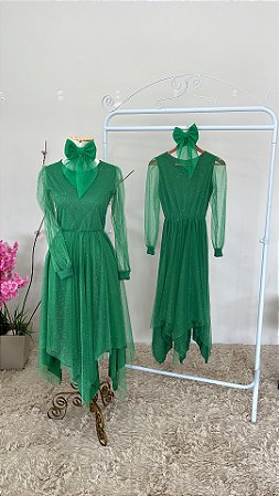 Vestido Nova Aliança - Verde Bandeira