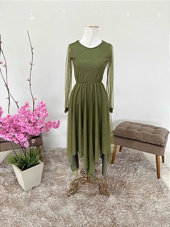 Vestido Nova Aliança - Verde Oliva
