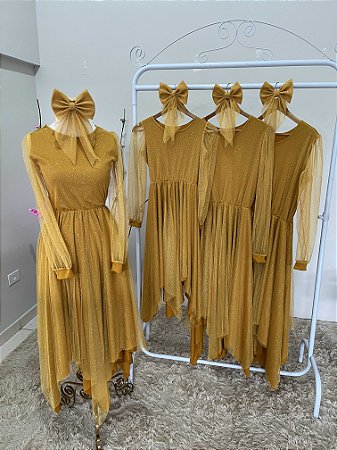 Vestido Nova Aliança - Amarelo Caramelo (Dourado)