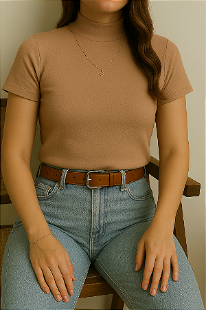 Blusa Básica Gola Alta