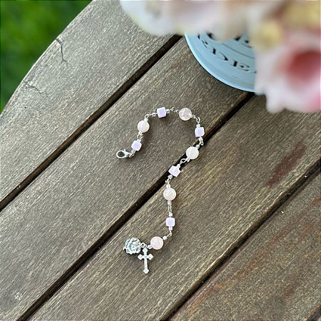 Pulseira de Santa Teresinha com Cristal Swarovski