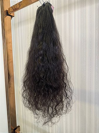 Autenticidade Elevada: Megahair Crespo Preto de Cabelo Premium na Fita Adesiva - 100g de Pura Expressão Afro!