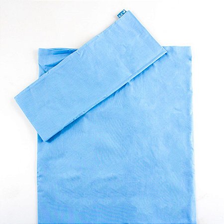 Jogo de Lençol de Berço 2 Peças Percal 100% algodão Azul