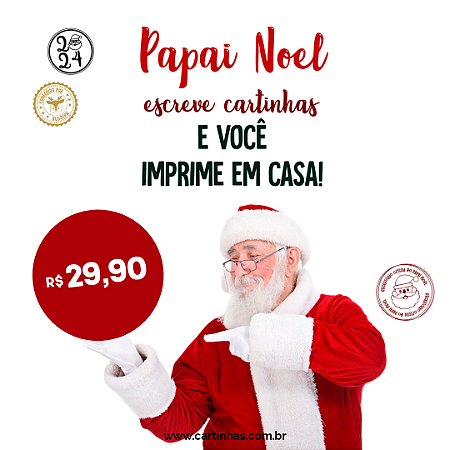 Carta Papai Noel | Imprima