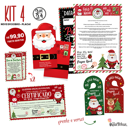 Carta Papai Noel c/6 mimos | Super Kit c/ Neve em Dobro!