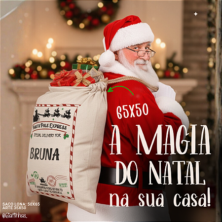 Saco do Papai Noel c/ nome