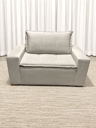 Sofá Margarida 1.40m 2 Lugares D28 Soft - Veludo Marfim