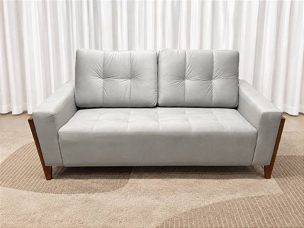 Sofá Canadá 520 3 Lugares 1.90m D28 Soft - Veludo Gelo