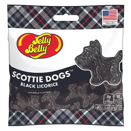 JELLY BELLY SCOTTIE DOGS BLACK LICORICE 78GR