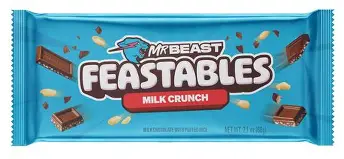 MR BEAST FEASTABLES MILK CRUNCH 60GR