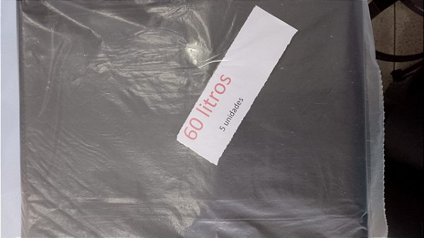 Saco Lixo Preto 60 litros 10 unidades