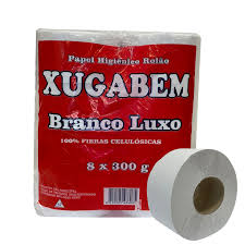 Papel Higiênico Rolão 8 rolos de 300g Xugabem