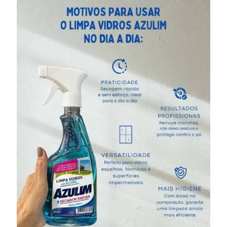 Azulim Limpa Vidros Em Spray 500ML Start