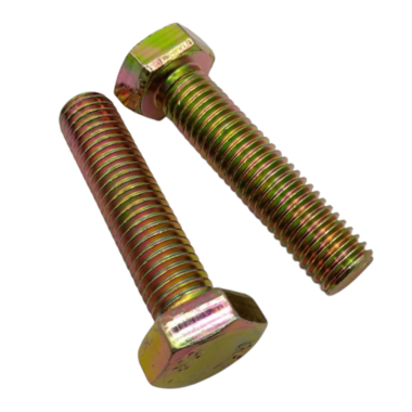 Parafuso Sextavado Rosca Inteira M12 x 50 Classe 8.8 Bicromatizado