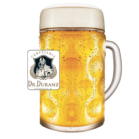 Caneca de vidro Doutor Duranz Mass Krug (1 Litro) + Chaveiro (Brinde)