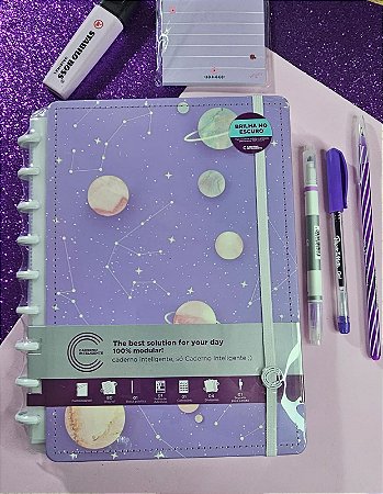 Caderno Purple Galaxy By GOCASE - Médio