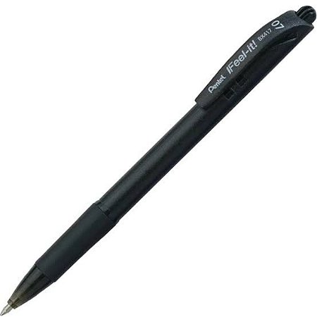 Caneta Esferográfica Feel it 0.7mm Pentel PRETA