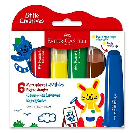 Canetinha Extra Jumbo Little Creatives Faber Castell