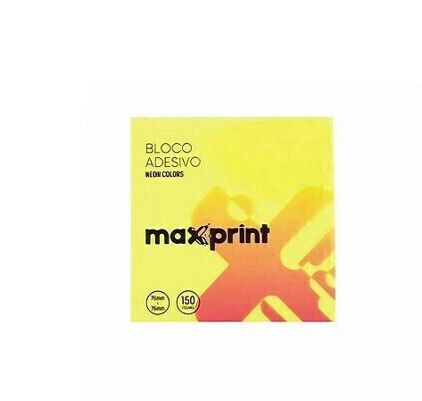 Bloco Adesivo 76x76 Neon Maxprint