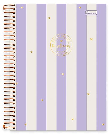 Caderno + Planner Universitário 10 matérias Daydream Cadersil Lilas