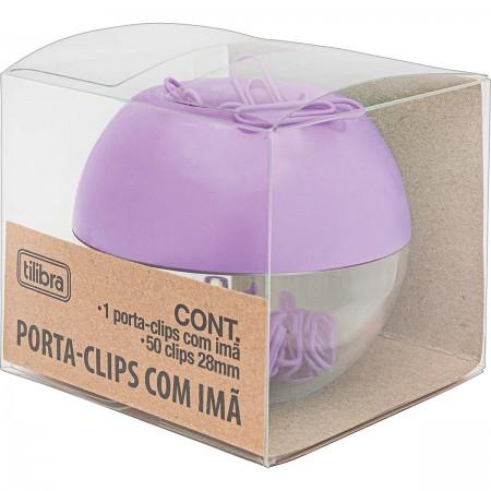 Porta Clips Magnético Lilás Tilibra