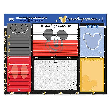 Placa Bloco de Anotações Mickey Mouse c/5 DAC