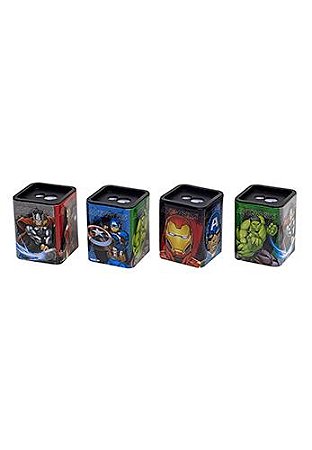 Apontador Duplo Metálico Quadrado Avengers  Molin