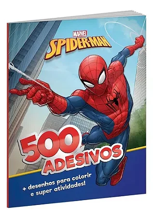 Livro Infantil de Colorir Homem Aranha 500 Adesivos Culturama