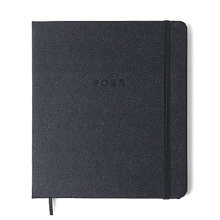 Agenda Planner Clássica Semanal Planejamento Datado 17x19,5 Preta Cícero