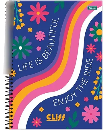 Caderno 1x1 Capa Dura Cliff Feminino 80 fls. Foroni