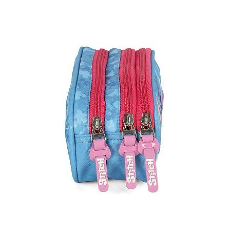 Estojo Triplo Stitch Pink Luxcel