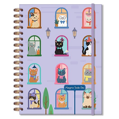 Caderno Folhas Removíveis Gato na Janela Fina Ideia