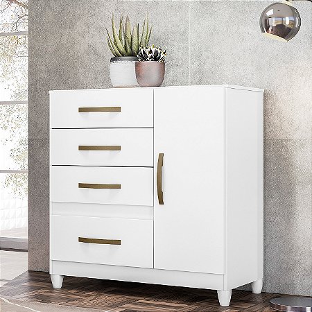Comoda Moval Venus 4 Gavetas e 1 Sapateira