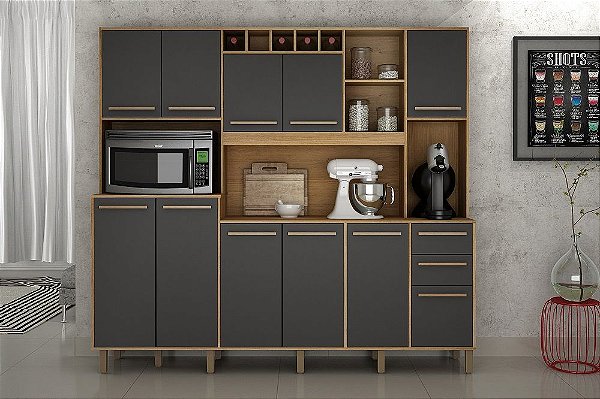Kit Cozinha Valdemoveis Petra (Pietra) 11 Portas e Gavetas