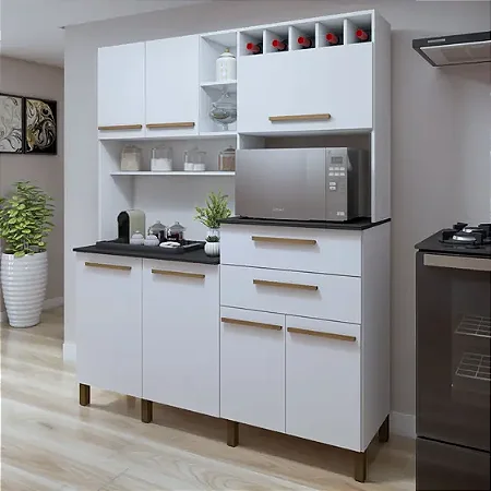 Kit Cozinha Valdemoveis Monte Rey 7 Portas e 2 Gavetas