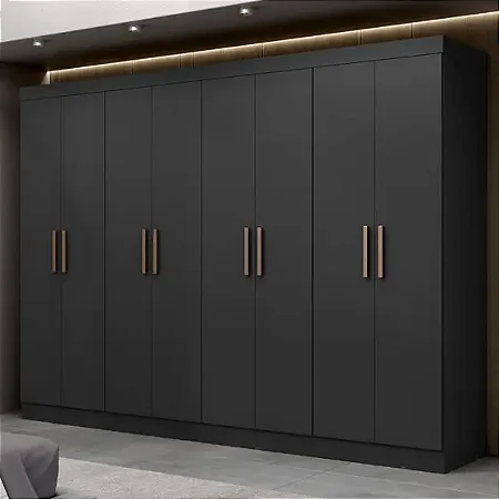 Roupeiro Maxel Paris 100 % MDf 8 Portas Com 4 Gavetas