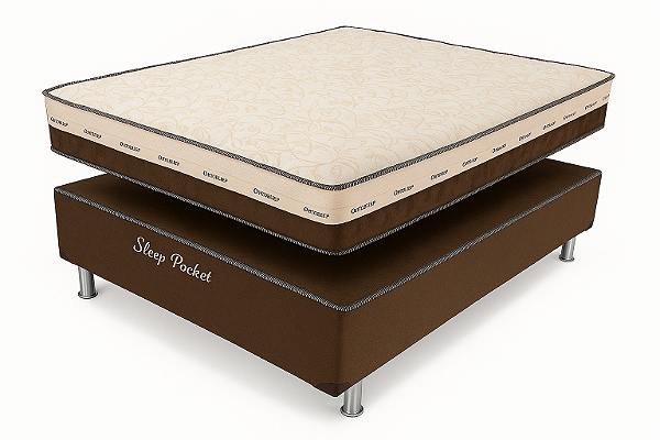 Conjunto Box Ortosleep Base+ Colchão Molas Ensacada