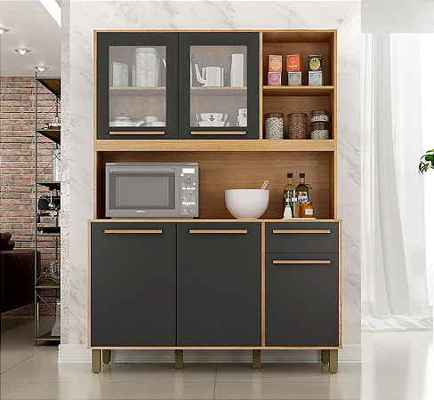 Kit Cozinha Valdemoveis Rubi 5 Portas 1 Gavetas