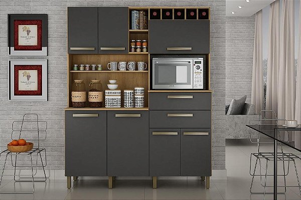 Kit Cozinha Valdemoveis Monte Rey 7 Portas 2 Gavetas