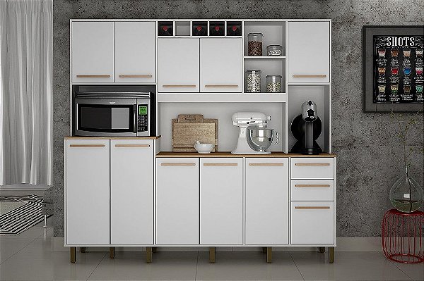 Kit Cozinha Valdemoveis Monte Rey 11 Portas 2 Gavetas