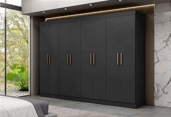 ROUPEIRO MAXEL 100 % MDF PARIS 8 PORTAS 4 GAVETAS COM PES